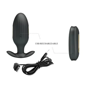 Kelly Plug Anal wiederaufladbarer Vibrator Schwarz von Pretty Love Bottom