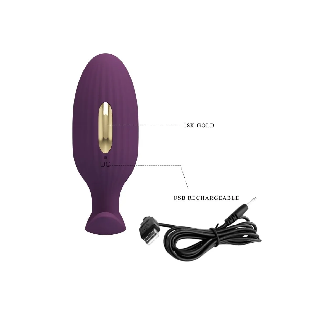 Jefferson App-Gesteuerter Analstecker Lila von Pretty Love Bottom | Fesselliebe.de