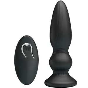 Leistungsstarker Vibrator mit Fernbedienung, Analstecker, Schwarz von Mr Play