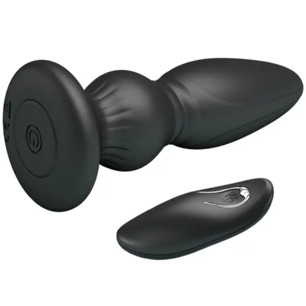 Leistungsstarker Vibrator mit Fernbedienung, Analstecker, Schwarz von Mr Play | Fesselliebe.de