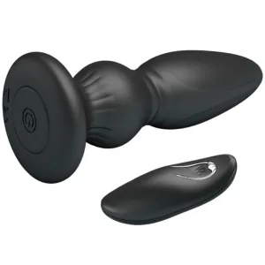Leistungsstarker Vibrator mit Fernbedienung, Analstecker, Schwarz von Mr Play