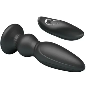Leistungsstarker Vibrator mit Fernbedienung, Analstecker, Schwarz von Mr Play