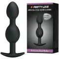 Silikon Analkugeln 12,5 cm Schwarz von Pretty Love Bottom