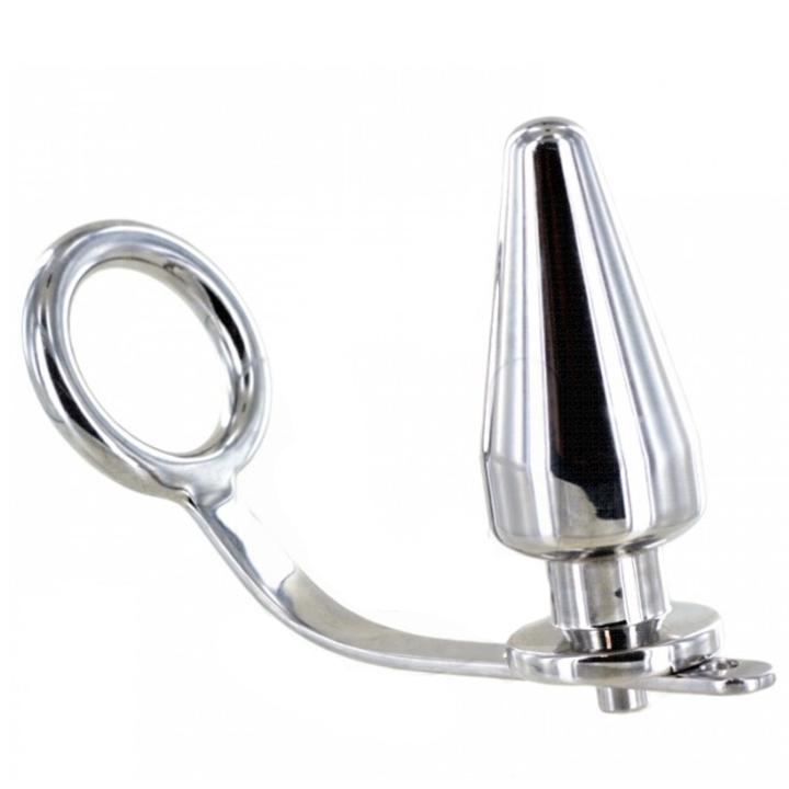 Stahlring mit Analplug 80 X 55 Mm von Metal Hard | Fesselliebe.de