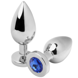 Analstecker Diamant Blau Klein 5,71 cm von Metal Hard | Fesselliebe.de