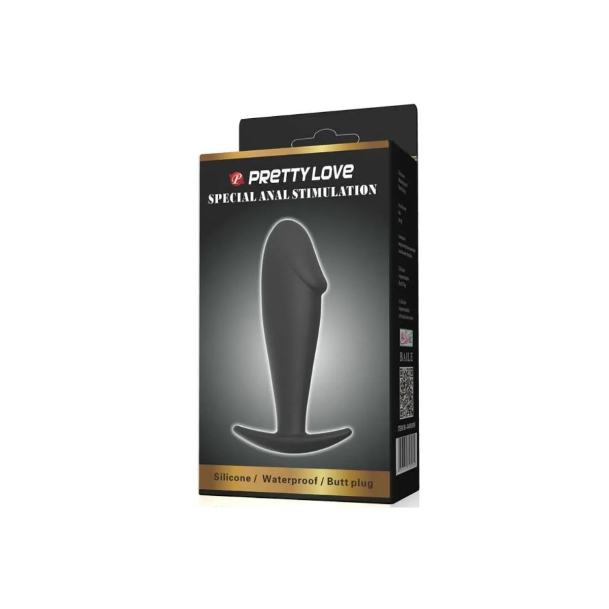 Anal Plug Silikon Penisform Schwarz von Pretty Love Bottom | Fesselliebe.de