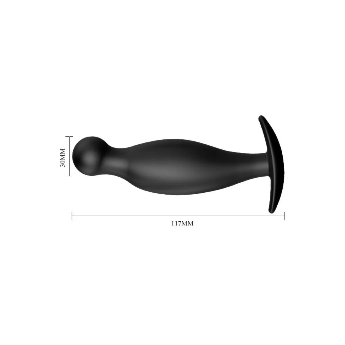 Silikon Analplug 11,7 cm Schwarz von Pretty Love Bottom | Fesselliebe.de
