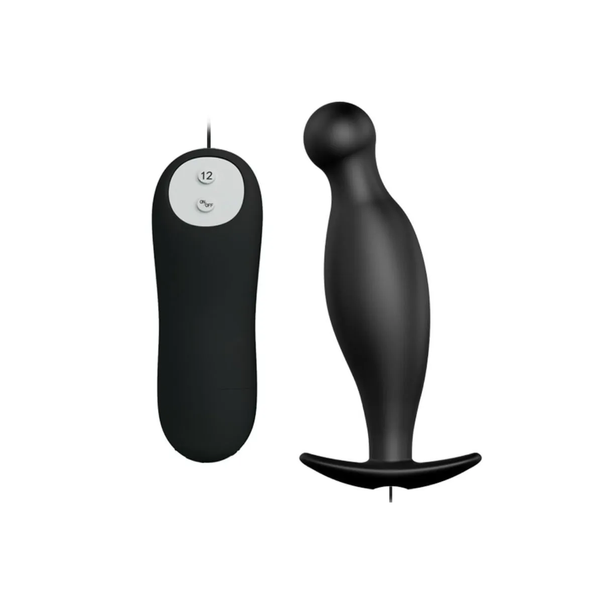 Silikon Analplug 12 Vibrationsmodi Schwarz von Pretty Love | Fesselliebe.de