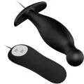 Silikon Analplug 12 Vibrationsmodi Schwarz von Pretty Love