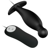 Silikon Analplug 12 Vibrationsmodi Schwarz von Pretty Love | Fesselliebe.de