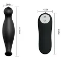 Silikon Analplug 12 Vibrationsmodi Schwarz von Pretty Love