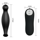 Silikon Analplug 12 Vibrationsmodi Schwarz von Pretty Love | Fesselliebe.de