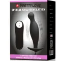 Silikon Analplug 12 Vibrationsmodi Schwarz von Pretty Love