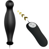 Silikon Analplug 12 Vibrationsmodi Schwarz von Pretty Love | Fesselliebe.de