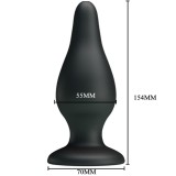 Ergonomischer Silikonstecker 15,4 cm von Pretty Love Bottom | Fesselliebe.de