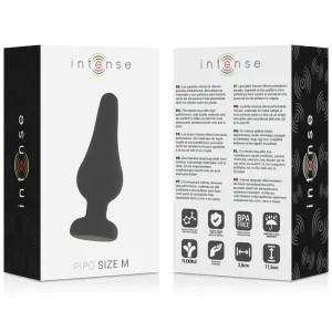 Analplug Pipo M Schwarzes Silikon 11 cm von Intense Anal Toys