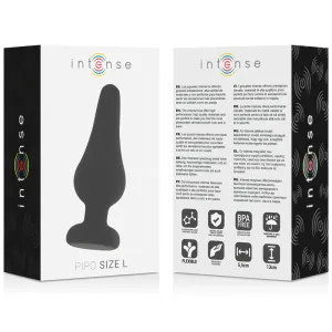 Analplug Pipo L Schwarzes Silikon 13 cm von Intense Anal Toys