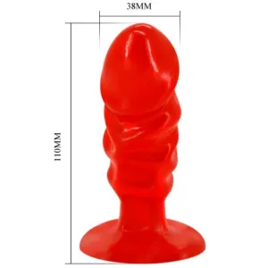 Unisex Analplug mit Rotem Saugnapf von Baile Anal