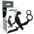 Analplug mit Doppeltem Penisring und Hoden Schwarz von Addicted Toys