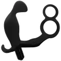 Analplug mit Doppeltem Penisring und Hoden Schwarz von Addicted Toys