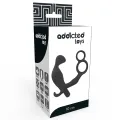 Analplug mit Doppeltem Penisring und Hoden Schwarz von Addicted Toys