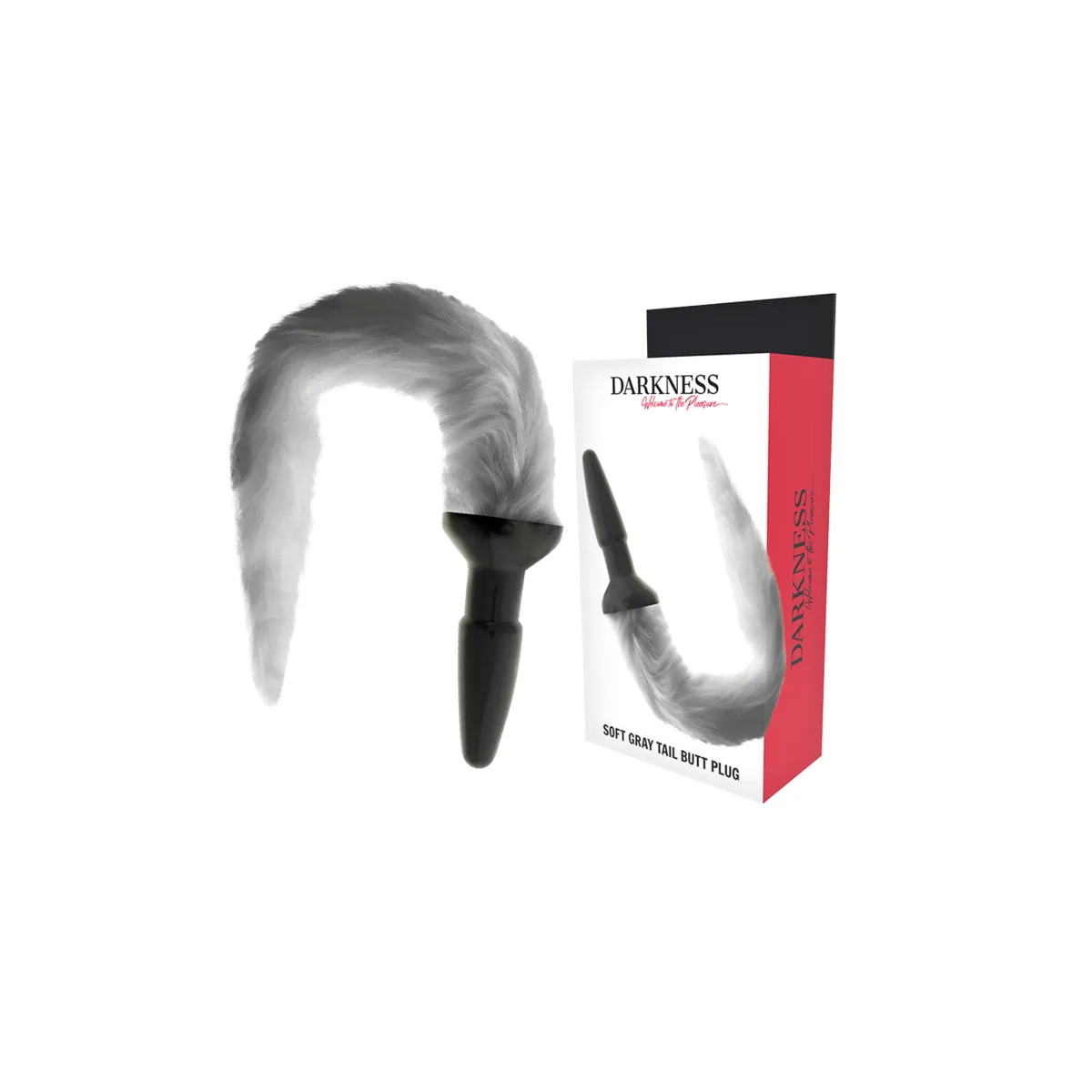 Silikon-Analsplug mit Grauem Schwanz von Darkness Anal | Fesselliebe.de