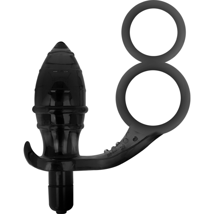 Analplug mit Doppeltem Schwarzen Ring von Addicted Toys | Fesselliebe.de