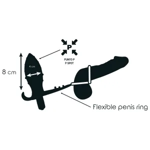 Analplug mit Doppeltem Schwarzen Ring von Addicted Toys