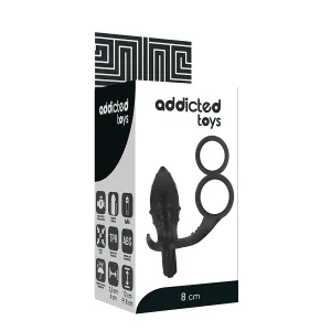 Analplug mit Doppeltem Schwarzen Ring von Addicted Toys