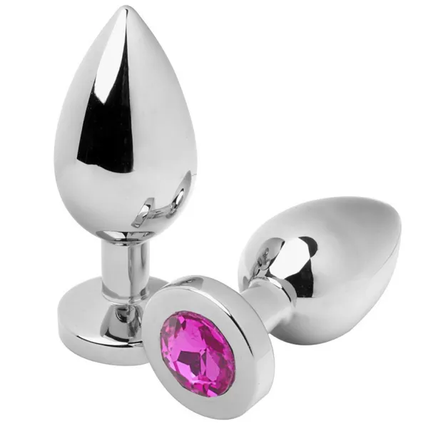 Anal Plug Diamant Rosa Klein 5,71 cm von Metal Hard | Fesselliebe.de