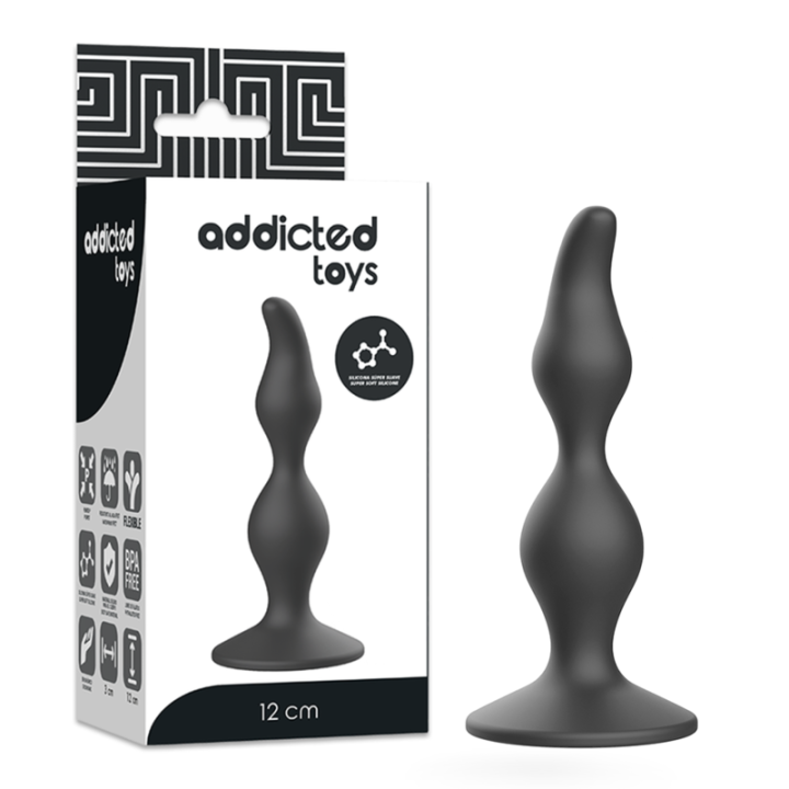 Anal Sexueller Stecker 12 cm Schwarz von Addicted Toys | Fesselliebe.de