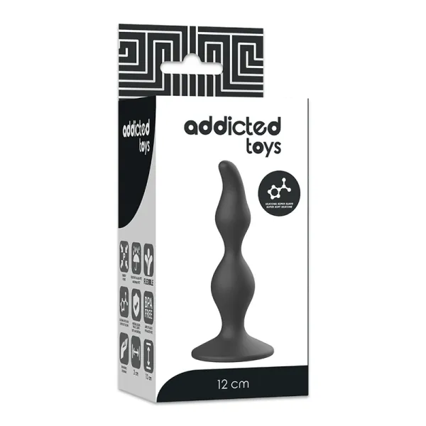 Anal Sexueller Stecker 12 cm Schwarz von Addicted Toys | Fesselliebe.de