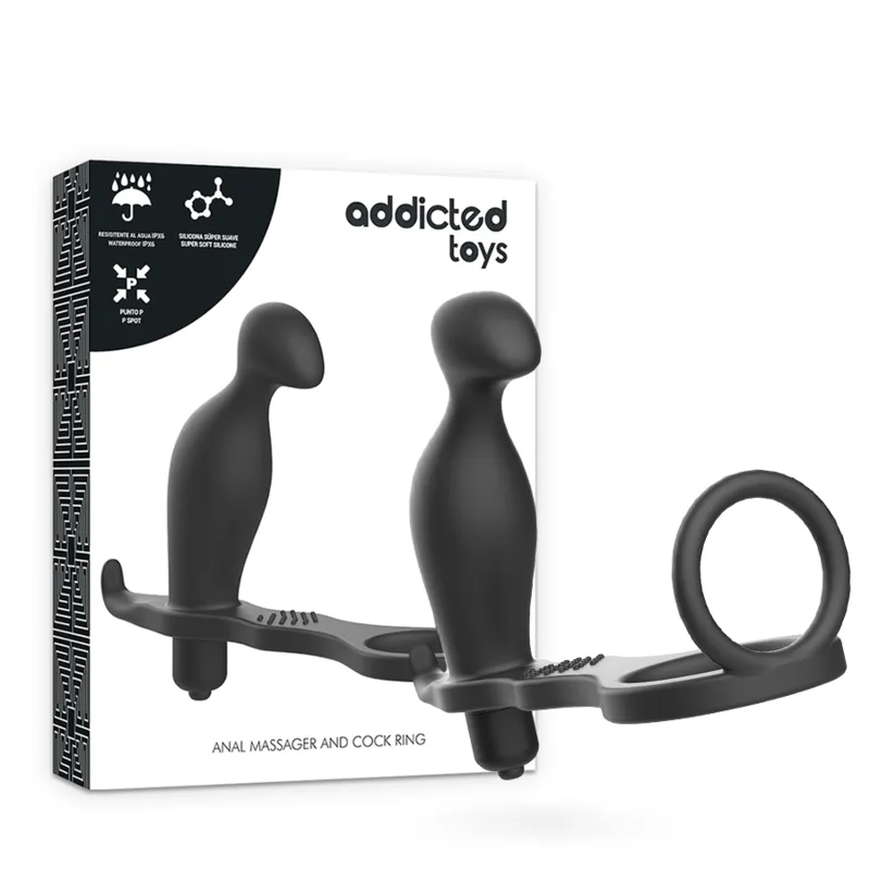 Analplug mit Schwarzem Silikonring 12 cm von Addicted Toys | Fesselliebe.de
