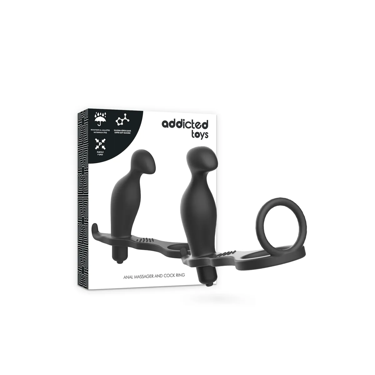 Analplug mit Schwarzem Silikonring 12 cm von Addicted Toys | Fesselliebe.de