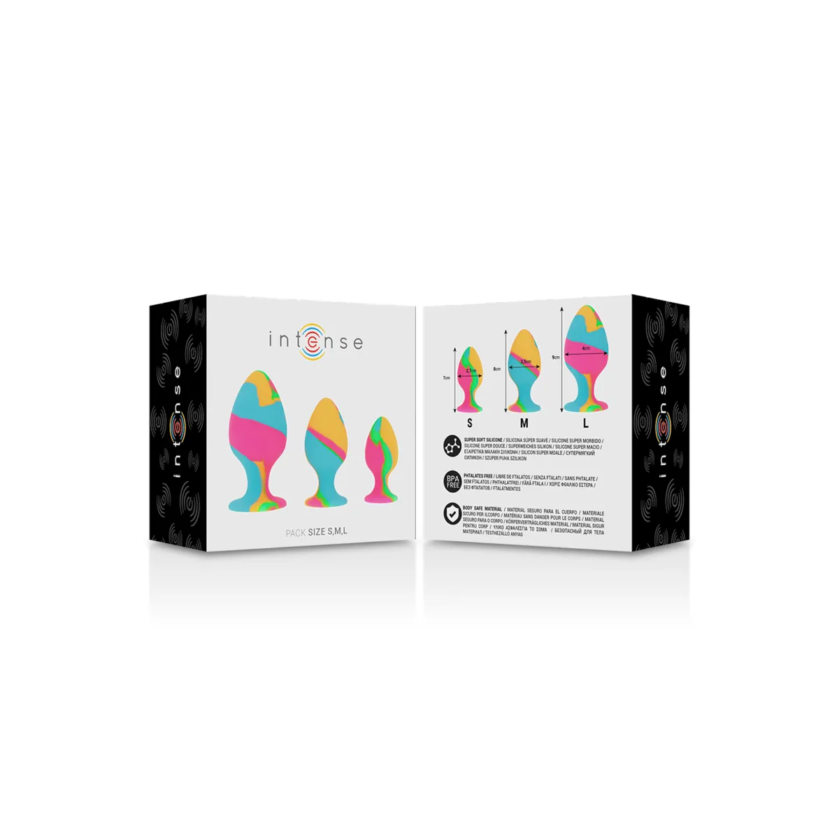 Mehrfarbige Silikon-Stecker-Set von Intense Anal Toys | Fesselliebe.de