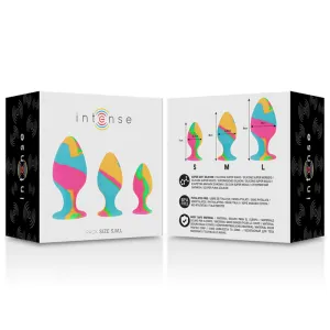 Mehrfarbige Silikon-Stecker-Set von Intense Anal Toys