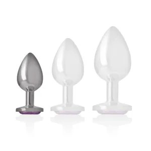 Analplug aus Aluminiummetall mit Violettem Kristall, Grösse S von Intense Anal Toys