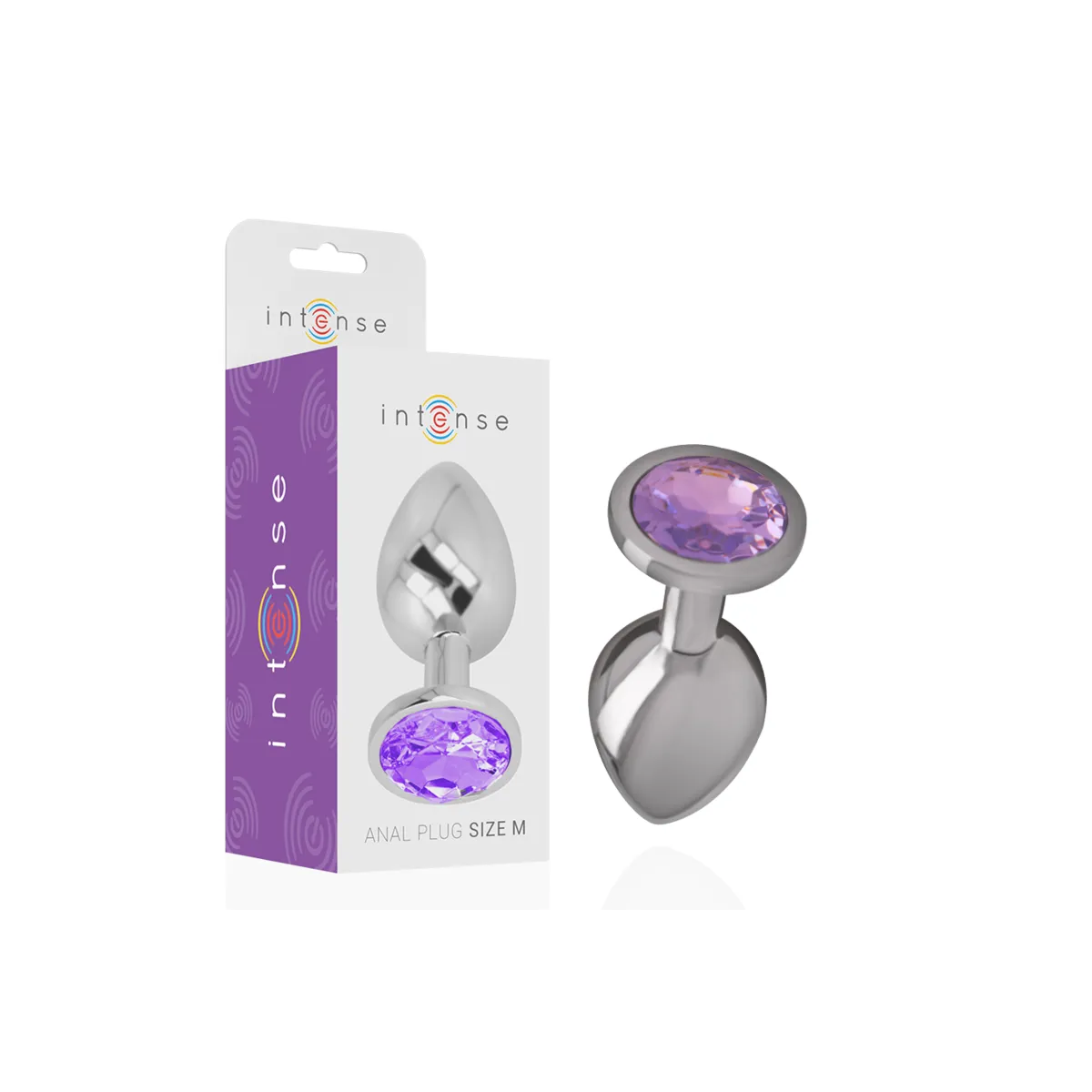 Analplug aus Aluminiummetall mit Violettem Kristall, Grösse M von Intense Anal Toys | Fesselliebe.de