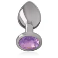 Analplug aus Aluminiummetall mit Violettem Kristall, Grösse M von Intense Anal Toys