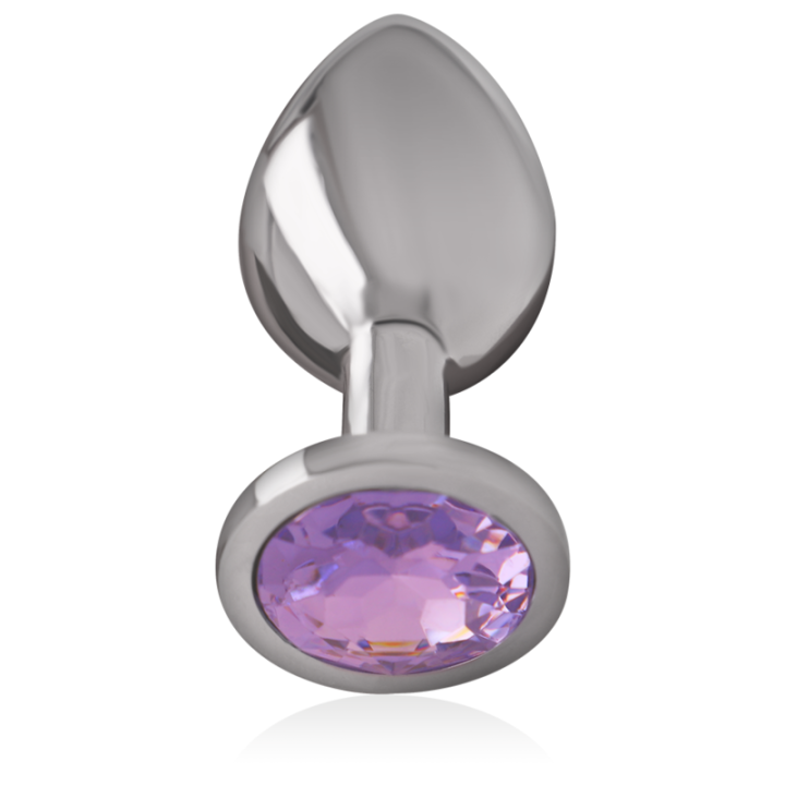 Analplug aus Aluminiummetall mit Violettem Kristall, Grösse M von Intense Anal Toys | Fesselliebe.de