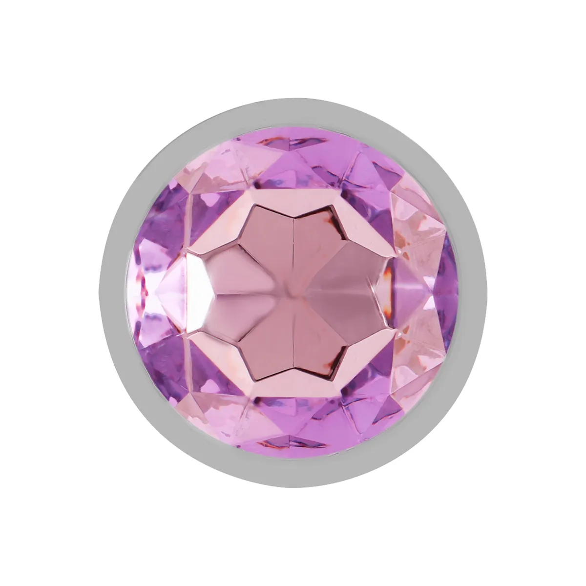 Analplug aus Aluminiummetall mit Violettem Kristall, Grösse L von Intense Anal Toys | Fesselliebe.de