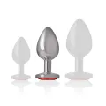 Metall-Analstecker mit Roten Kristall Grösse M von Intense Anal Toys