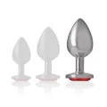 Analplug aus Aluminiummetall mit Rotem Kristall, Grösse L von Intense Anal Toys