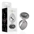 Analplug aus Aluminiummetall mit Schwarzem Glas, Grösse M von Intense Anal Toys