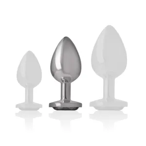 Analplug aus Aluminiummetall mit Schwarzem Glas, Grösse M von Intense Anal Toys