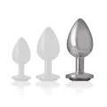 Analplug aus Aluminiummetall mit Schwarzem Glas, Grösse L von Intense Anal Toys