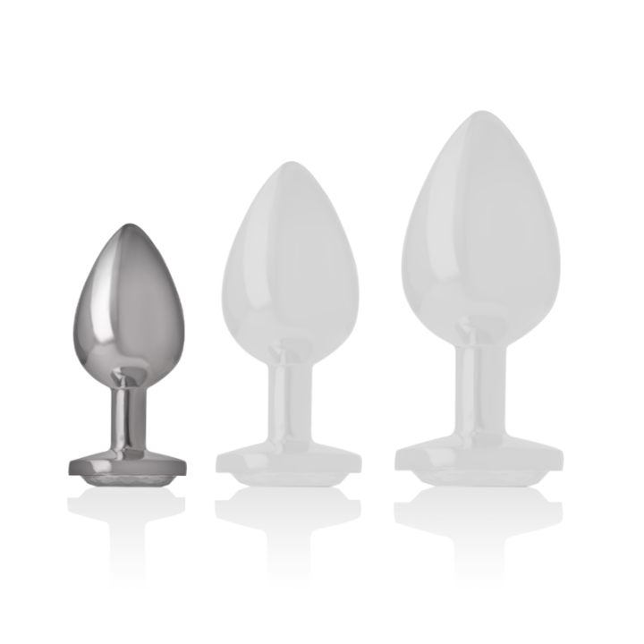 Analplug aus Aluminiu Mmetall mit Silbernem Kristall, Grösse S von Intense Anal Toys | Fesselliebe.de