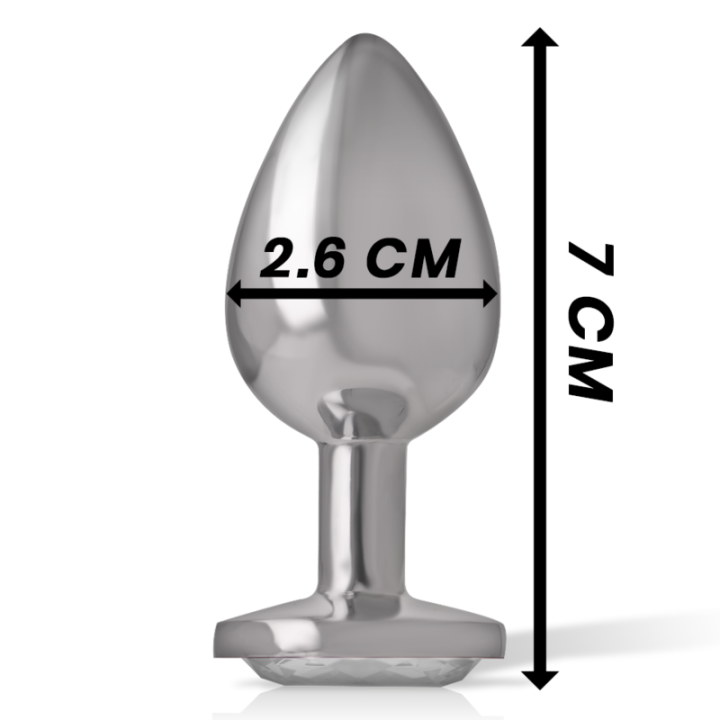 Analplug aus Aluminiu Mmetall mit Silbernem Kristall, Grösse S von Intense Anal Toys | Fesselliebe.de