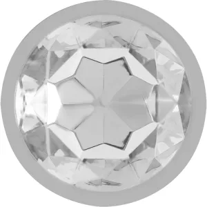 Aluminium-Metall-Analsplug mit Silbernem Kristall, Grösse M von Intense Anal Toys