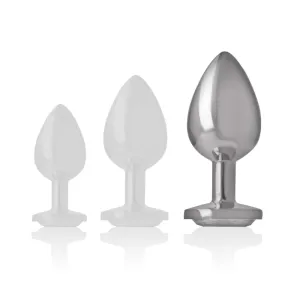 Analplug aus Aluminiu Mmetall mit Silbernem Kristall, Grösse L von Intense Anal Toys